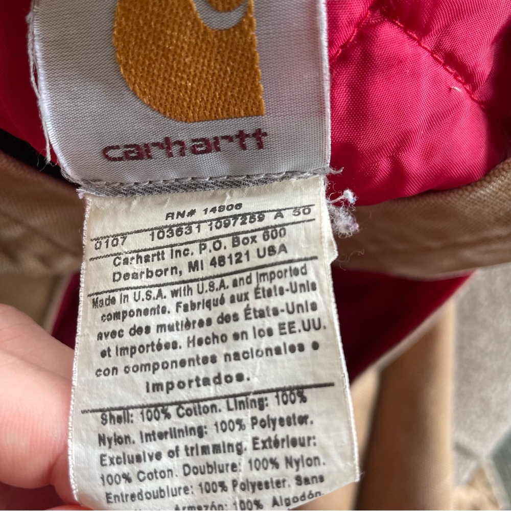 Carhartt Vintage Double Knee Insulated Cargo Work Overalls Distressed USA 38x34 - Picture 16 of 16